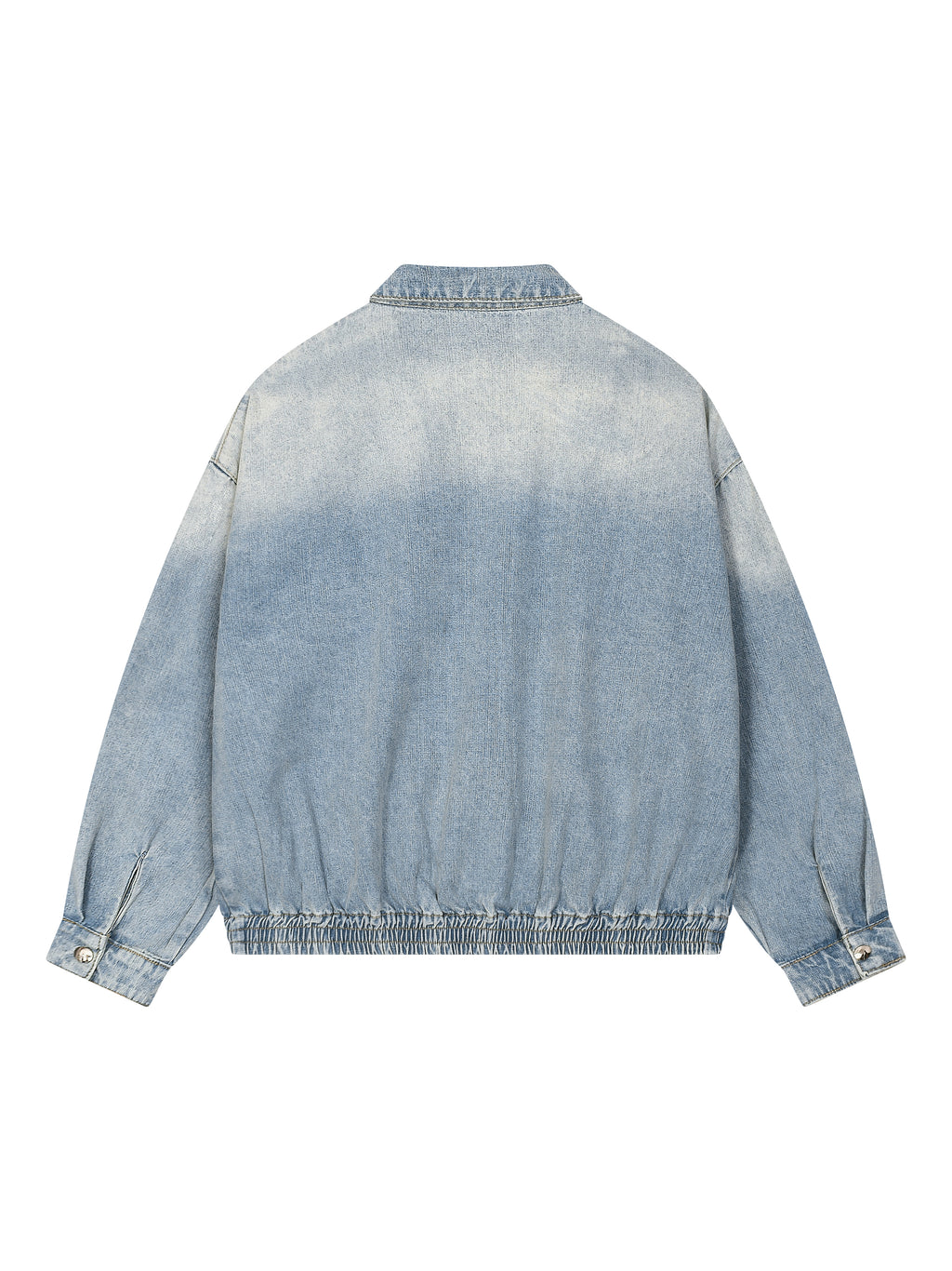Maison Trixy Vintage Wash Full-Zip Denim Jacket