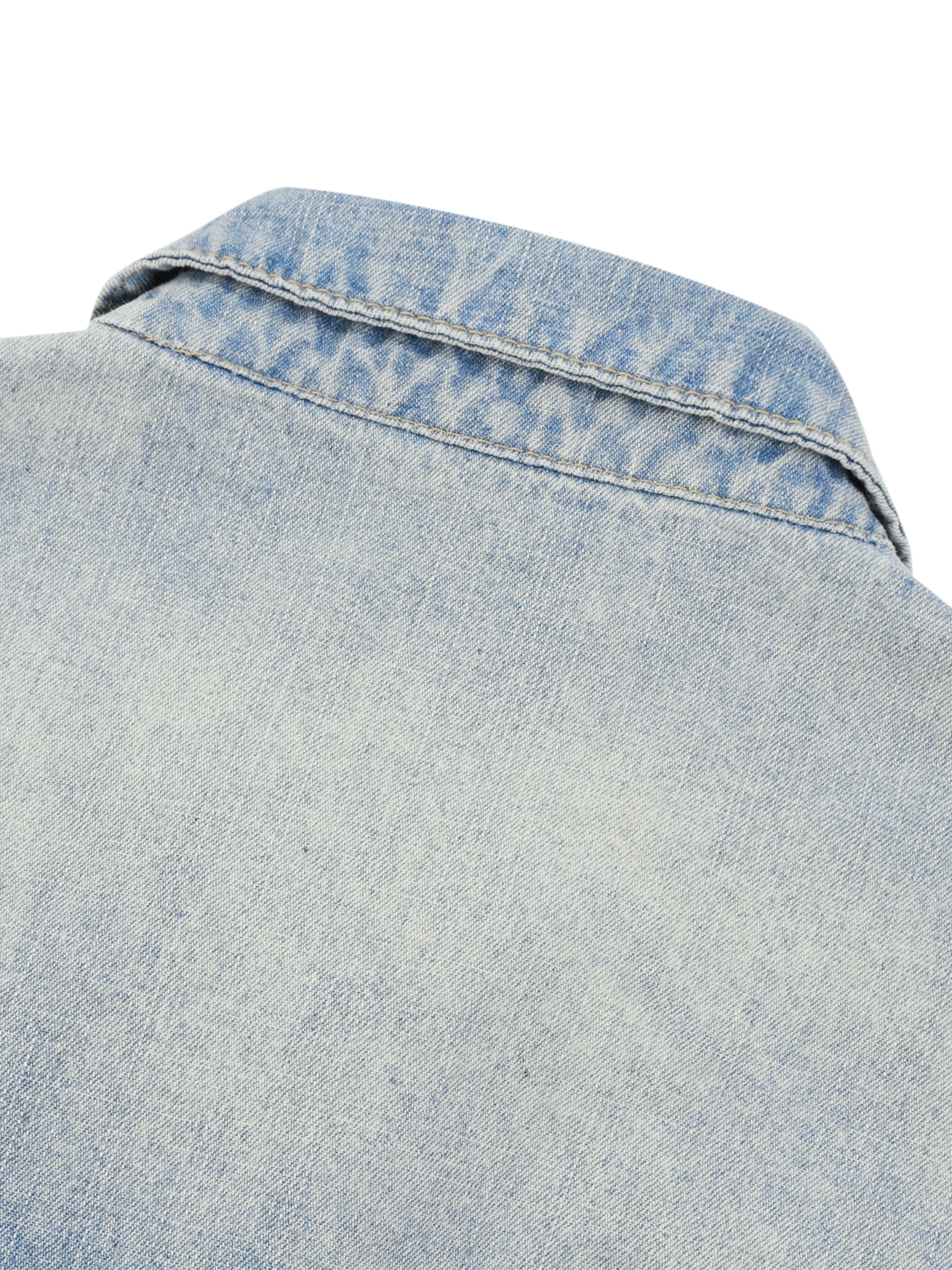 Maison Trixy Vintage Wash Full-Zip Denim Jacket