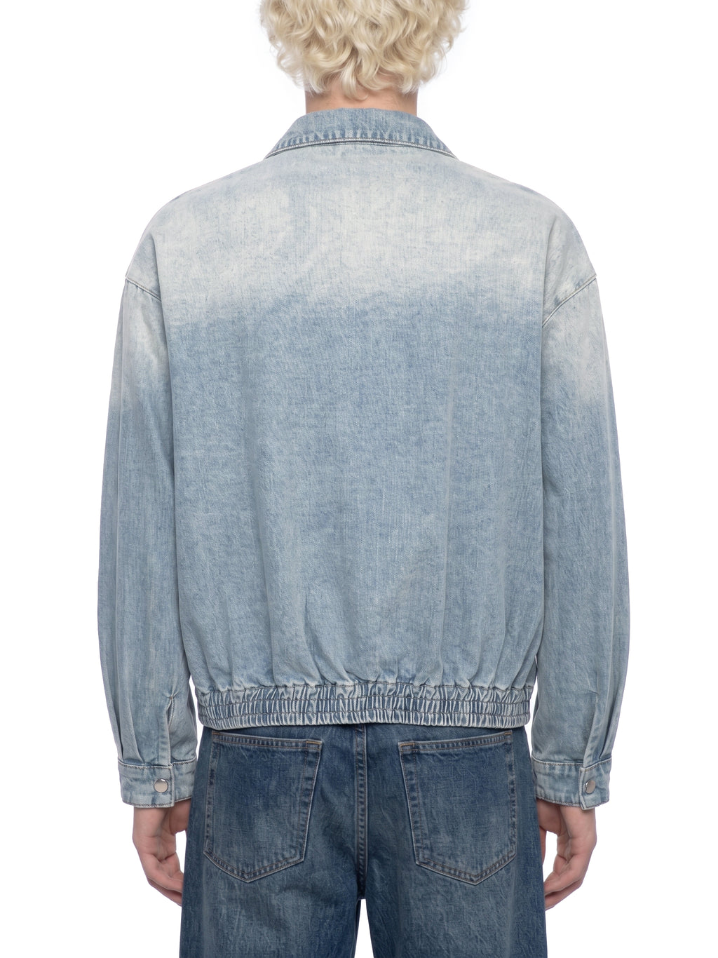 Maison Trixy Vintage Wash Full-Zip Denim Jacket