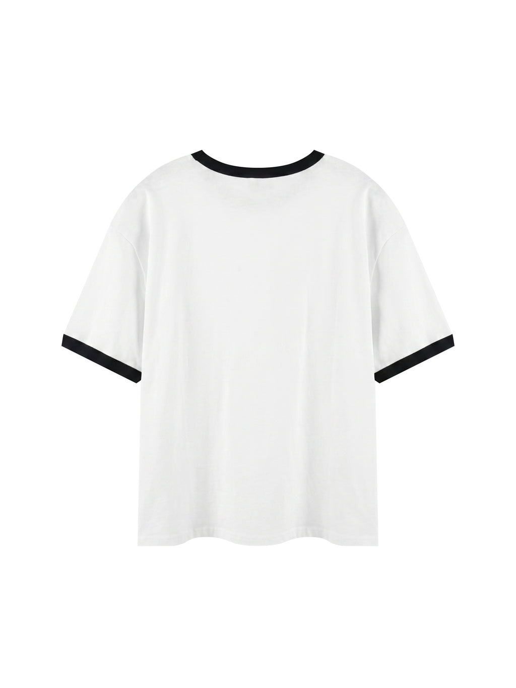 Maison Trixy Contrast Edge Ribbed Crewneck T-Shirt