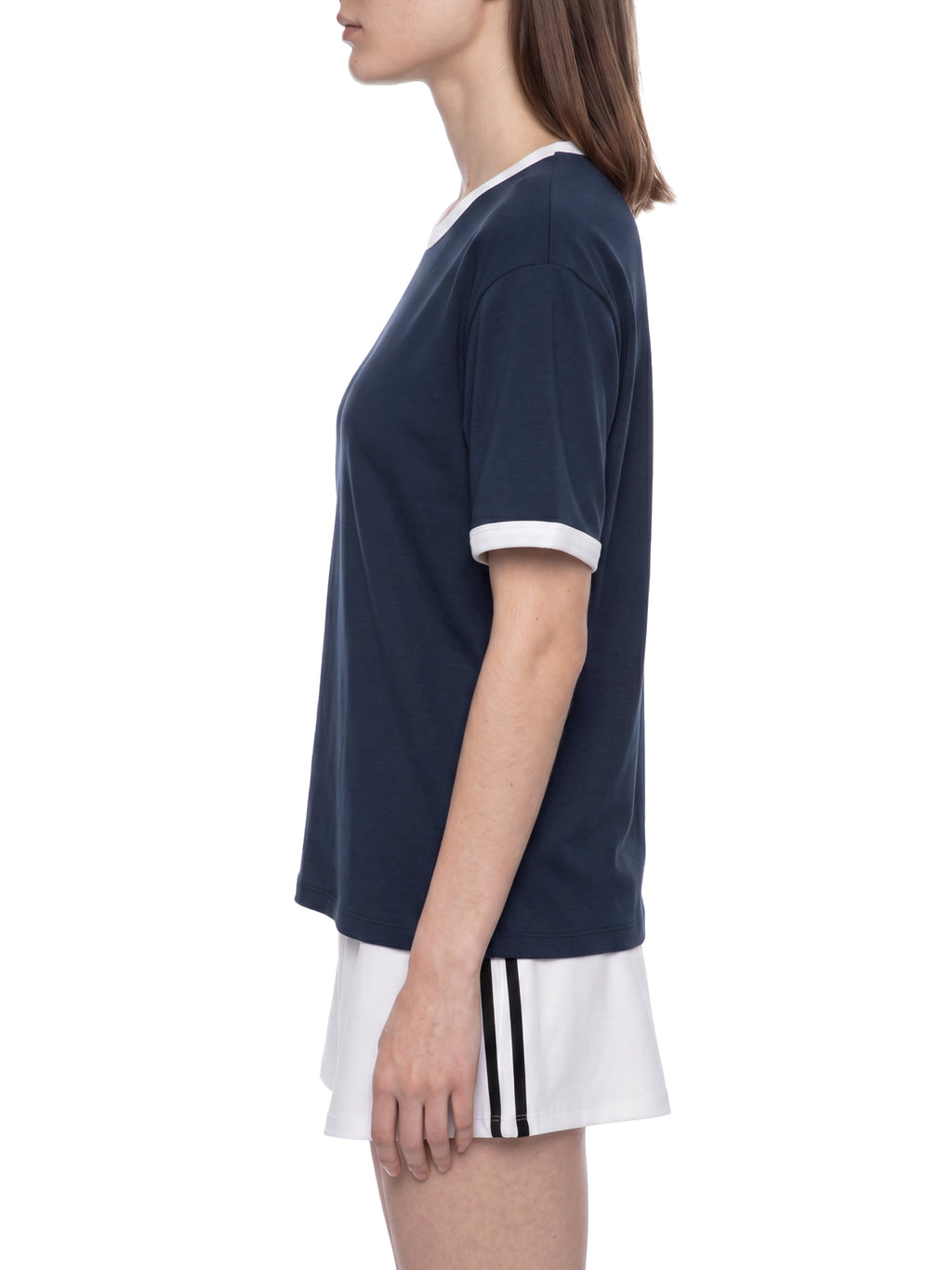 Maison Trixy Contrast Edge Ribbed Crewneck T-Shirt