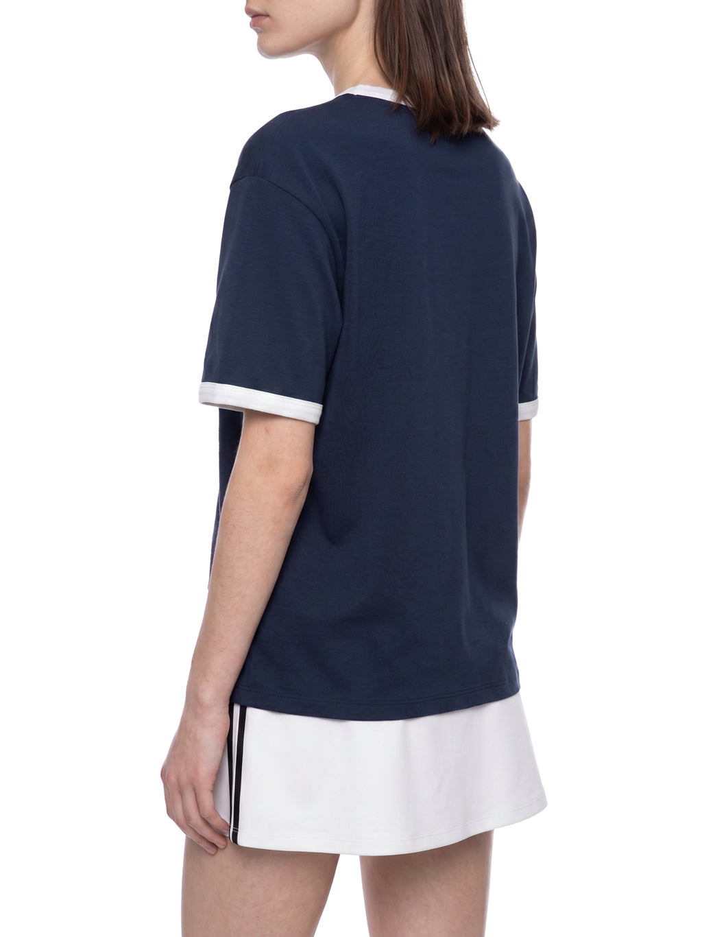 Maison Trixy Contrast Edge Ribbed Crewneck T-Shirt