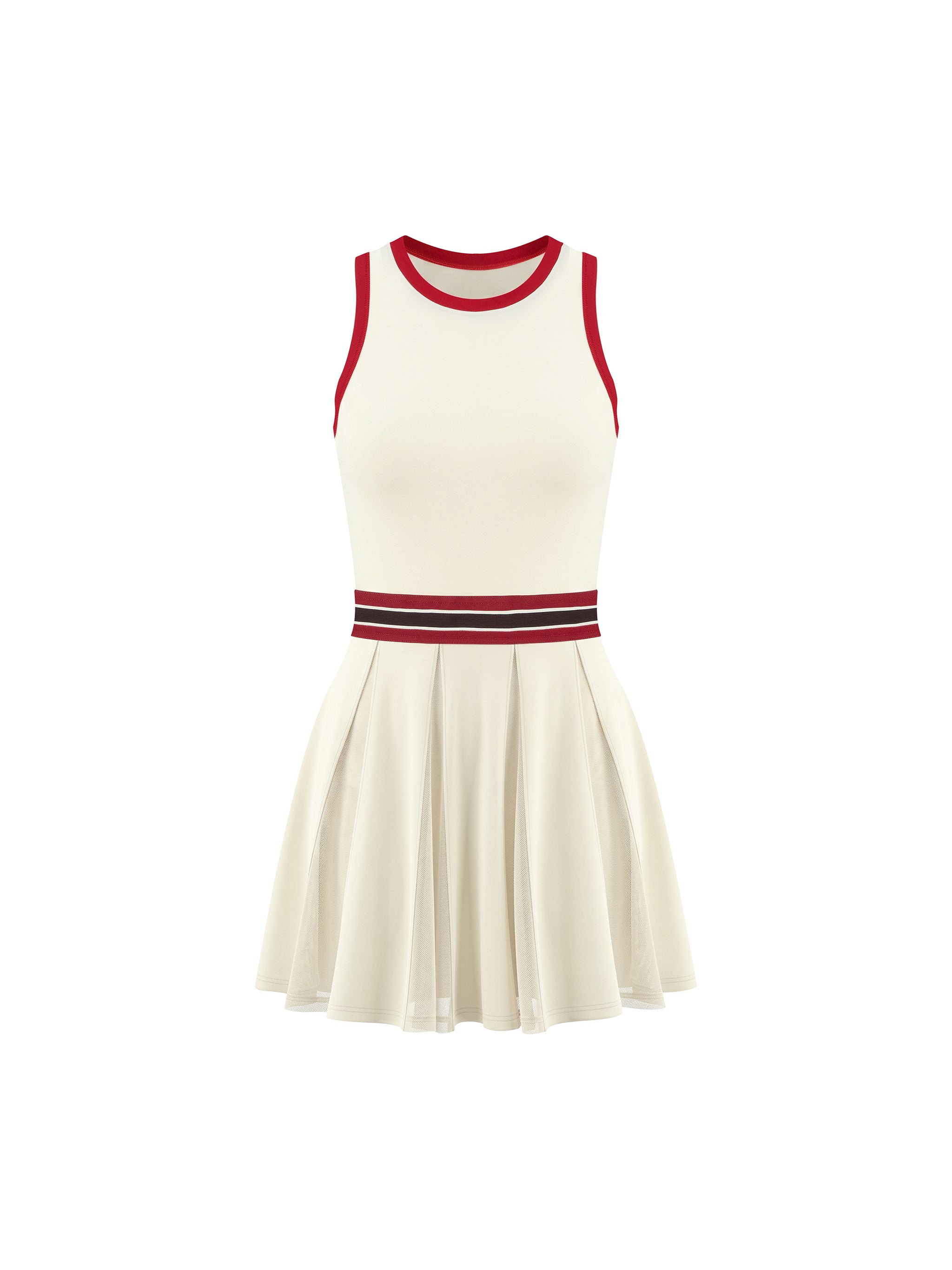 Maison Trixy Women's Color Block A-Line Sleeveless Dress