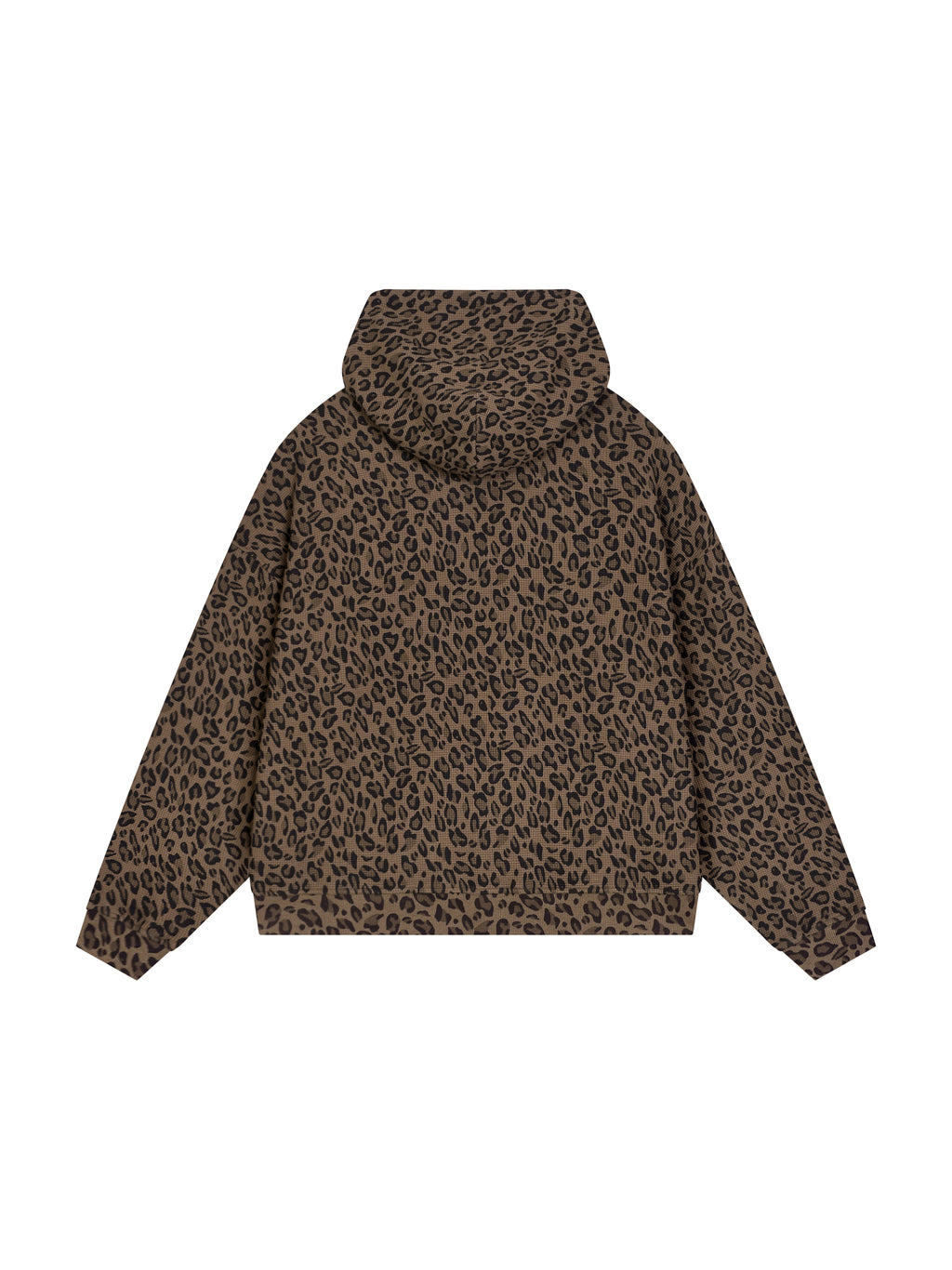 Trixy Corp New logo  Leopard Print Waffle Full Zip Hoodie