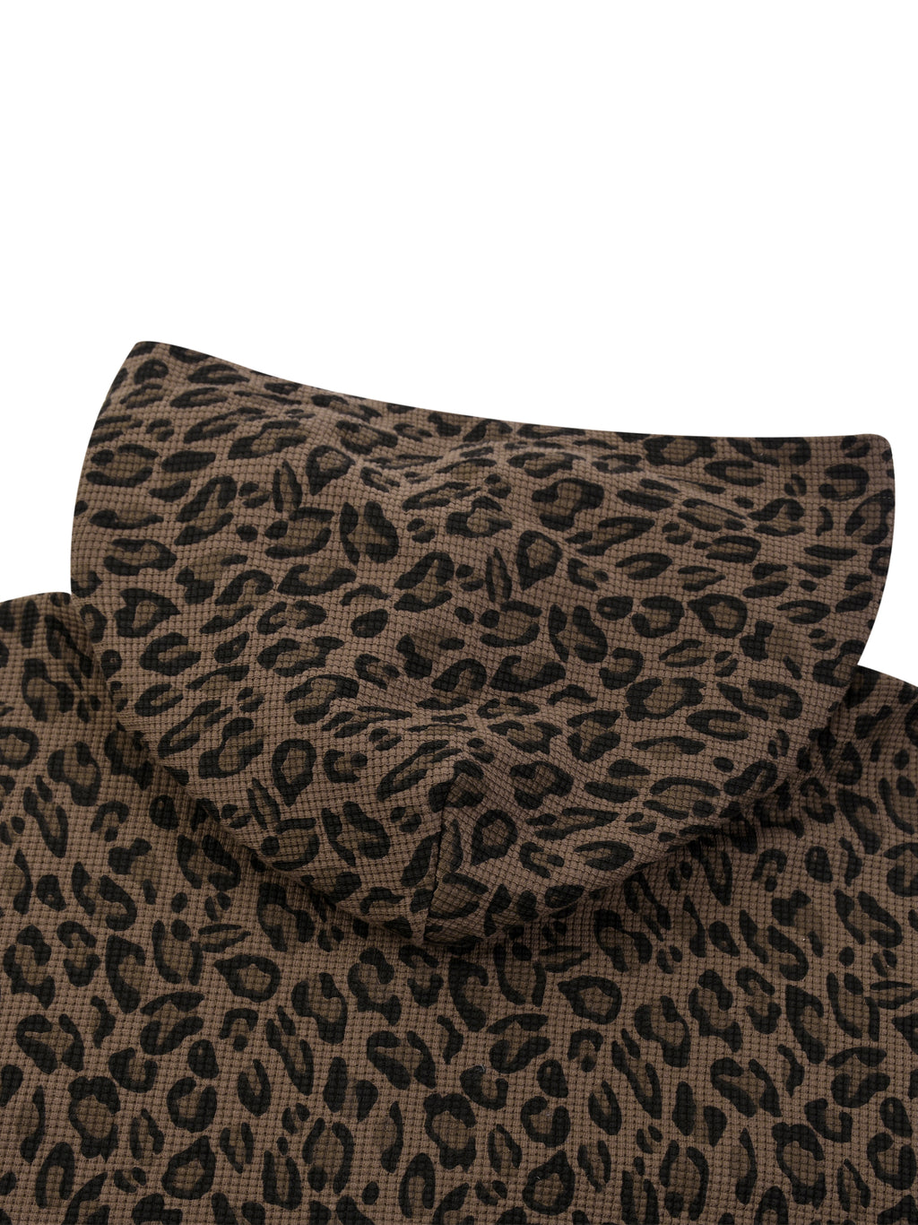 Trixy Corp New logo  Leopard Print Waffle Full Zip Hoodie
