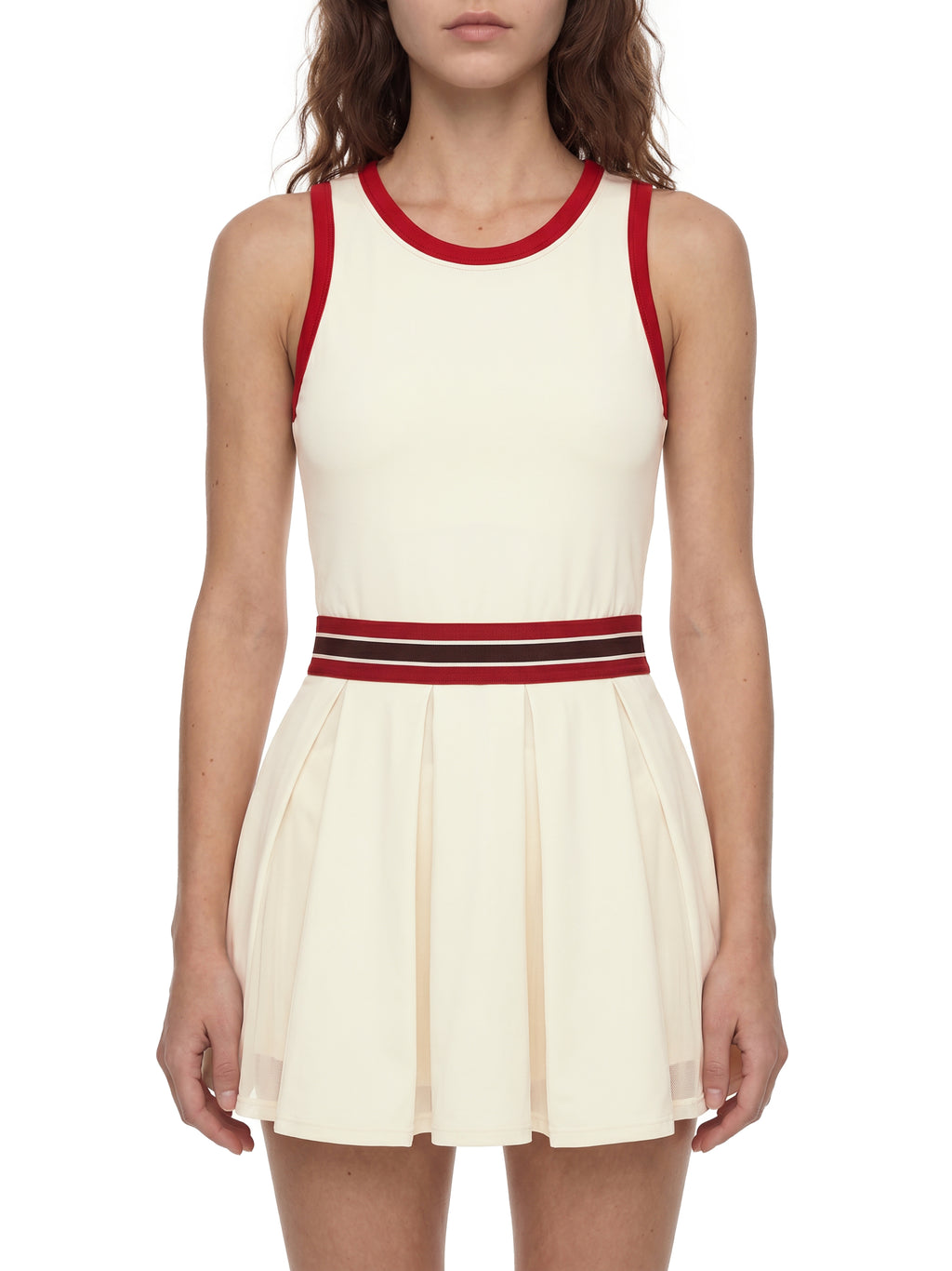 Maison Trixy Women's Color Block A-Line Sleeveless Dress