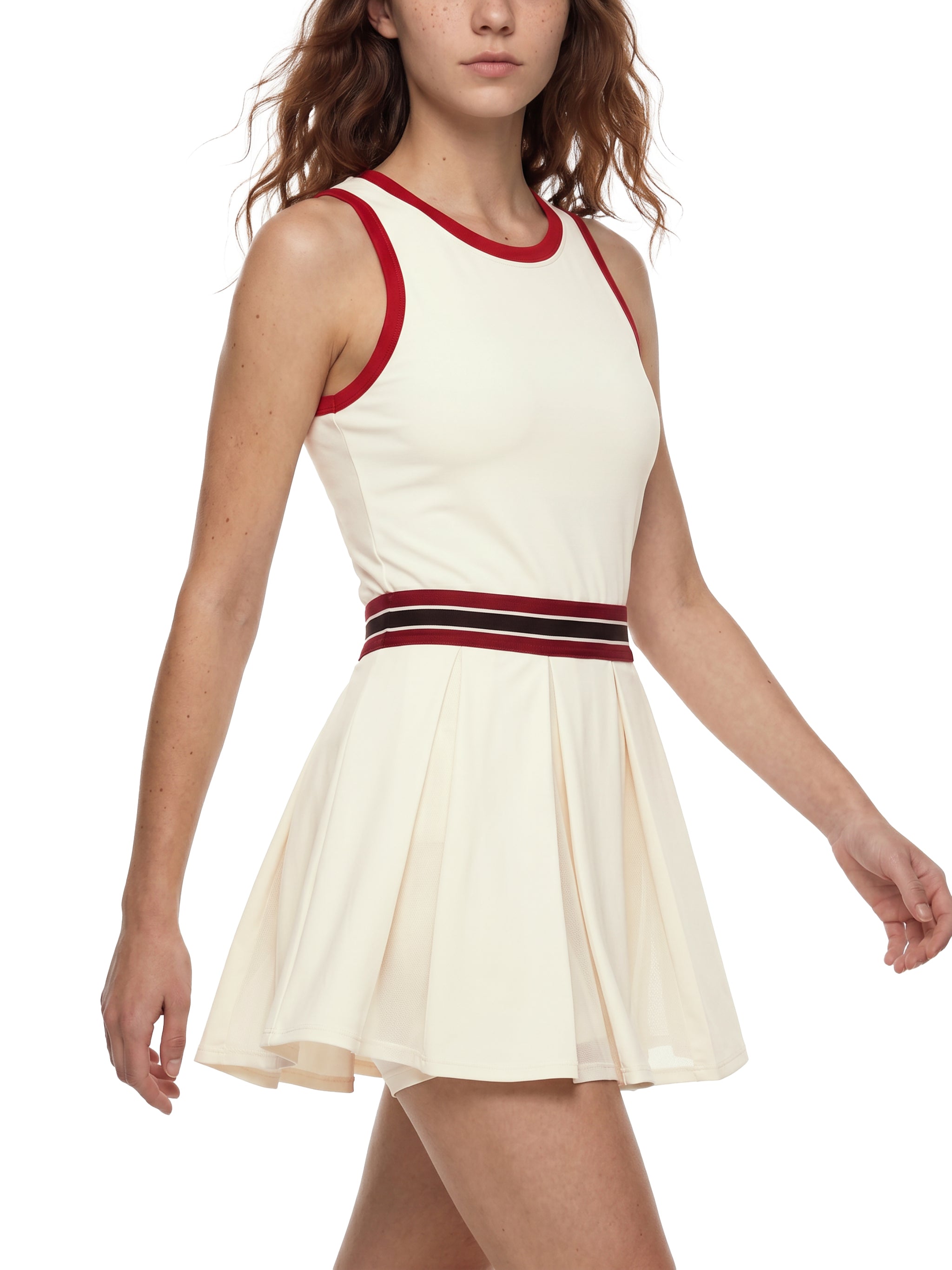 Maison Trixy Women's Color Block A-Line Sleeveless Dress