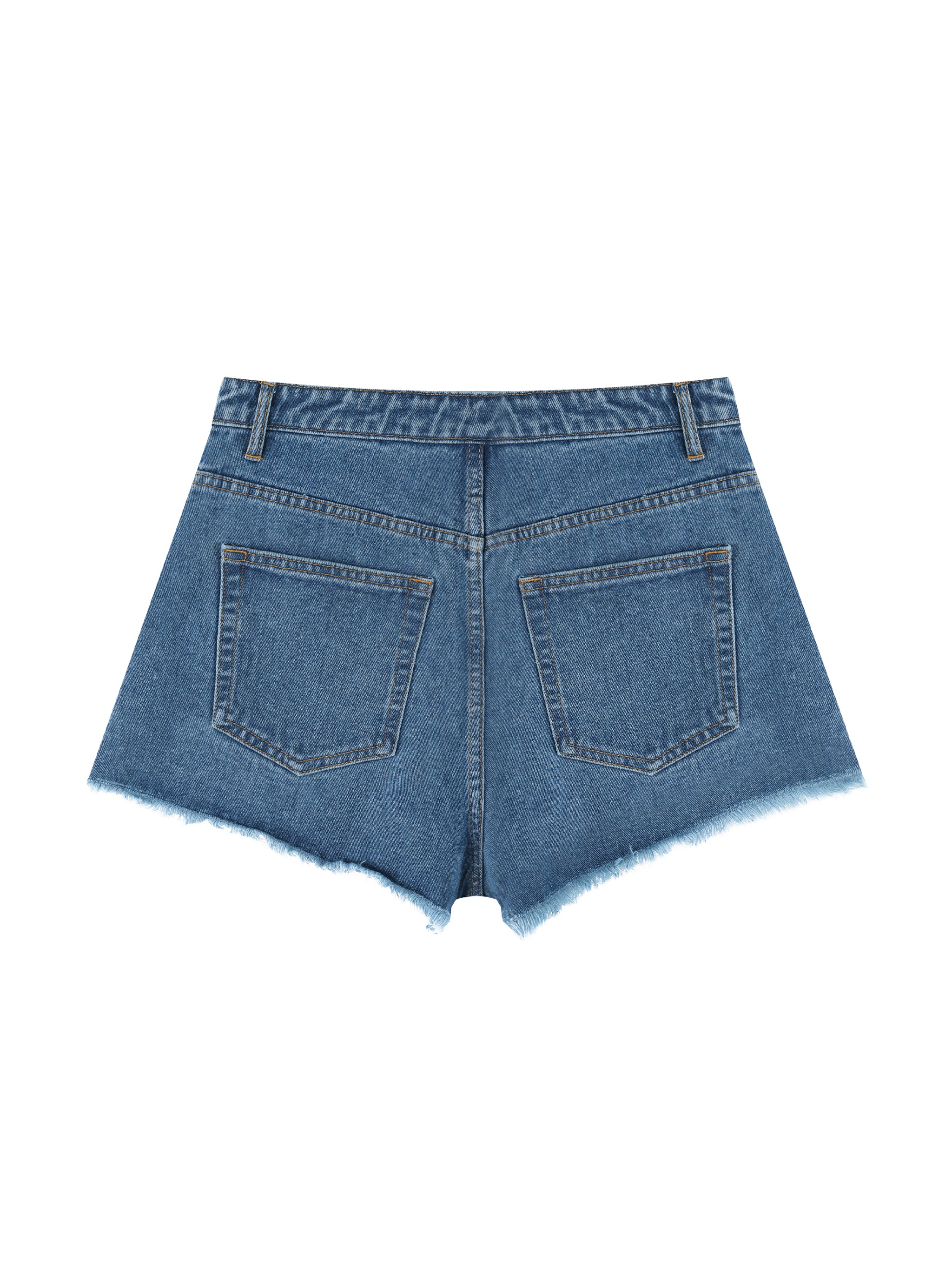 Maison Trixy Women’s Vintage Wash High Rise Denim Shorts