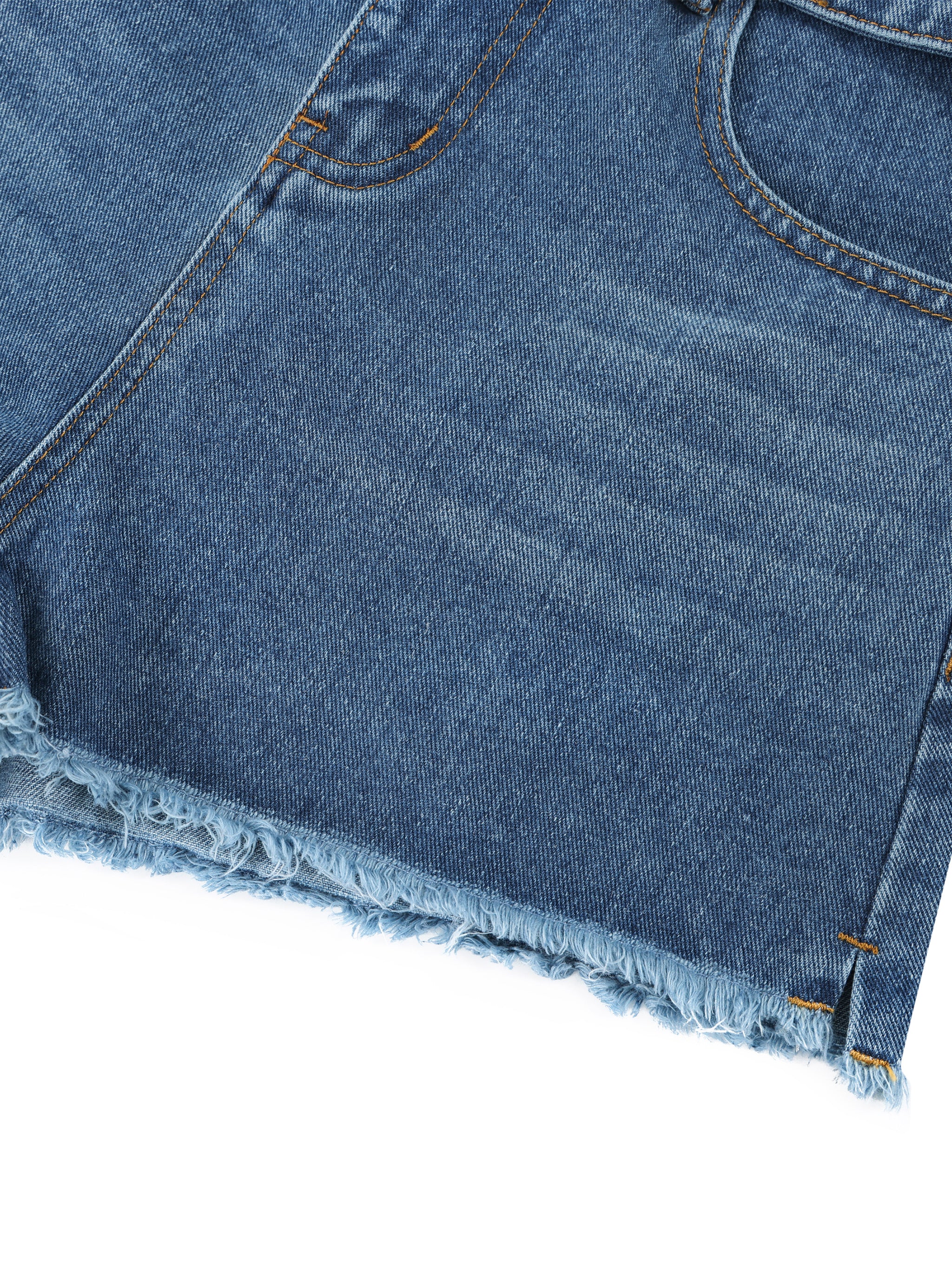 Maison Trixy Women’s Vintage Wash High Rise Denim Shorts