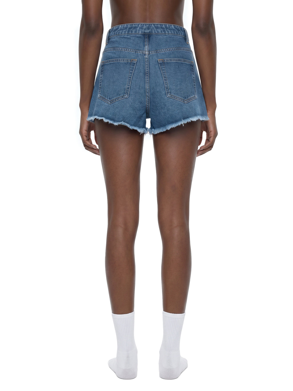 Maison Trixy Women’s Vintage Wash High Rise Denim Shorts