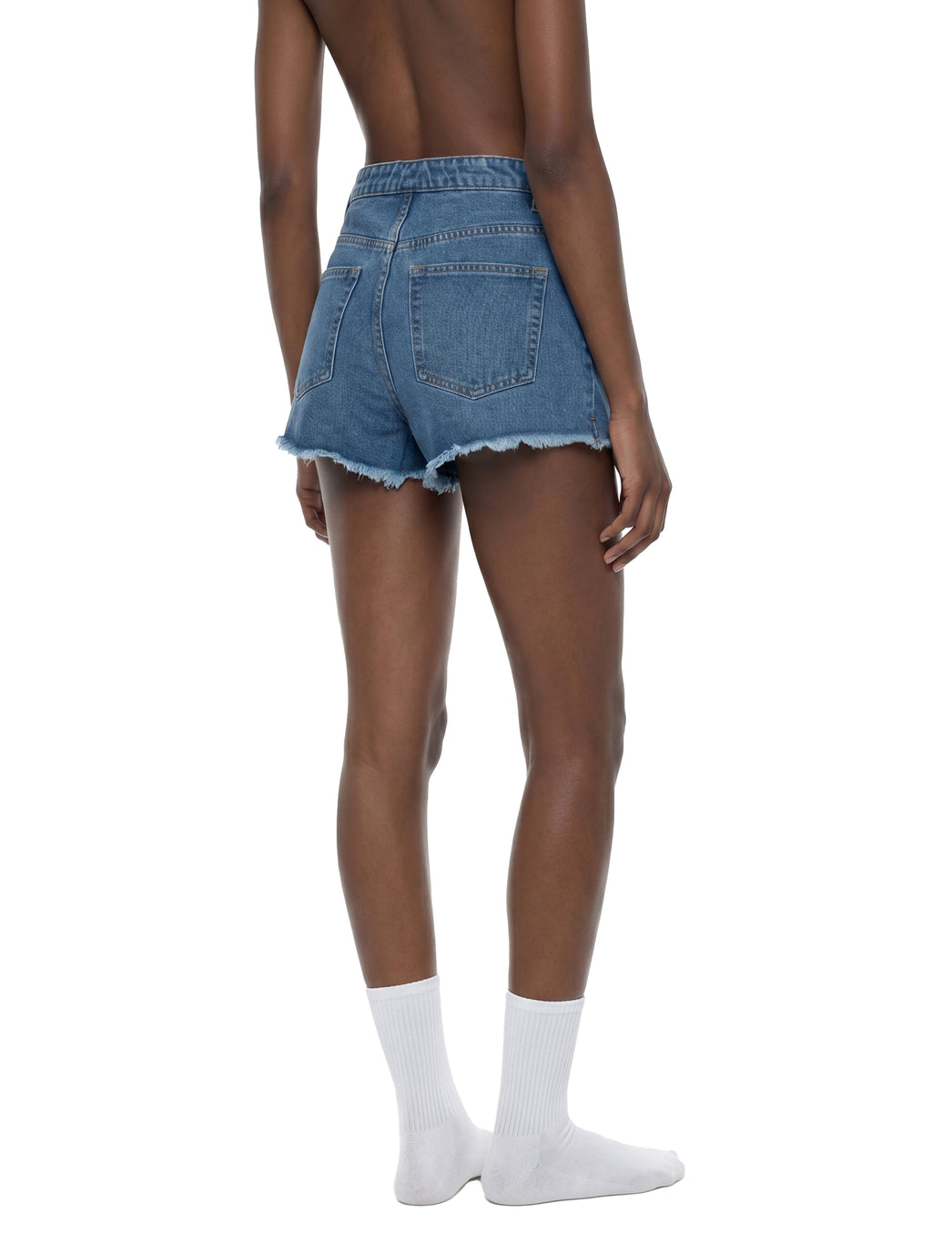 Maison Trixy Women’s Vintage Wash High Rise Denim Shorts