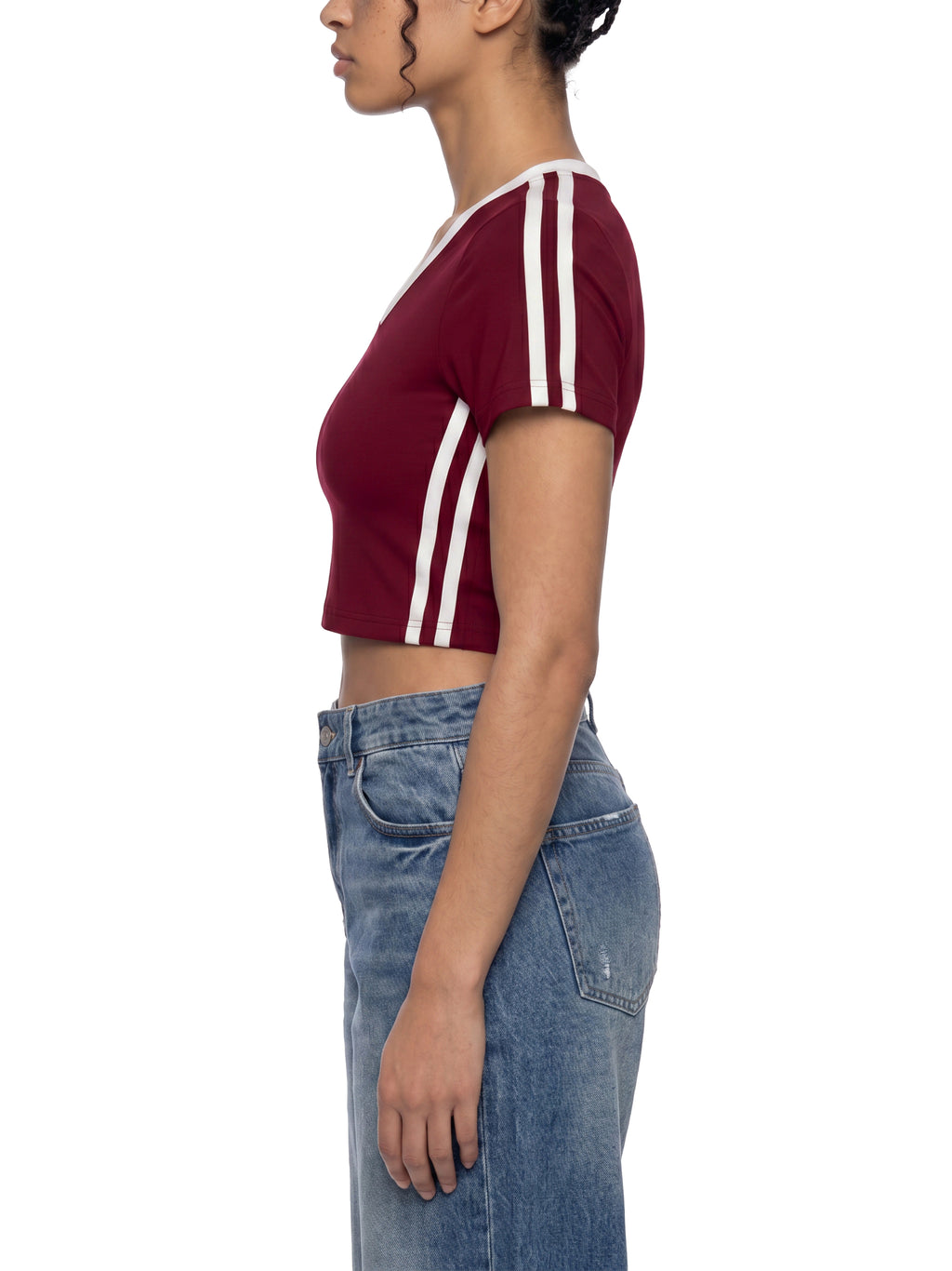Maison Trixy Women’s Slim Fit Color Block T-Shirt