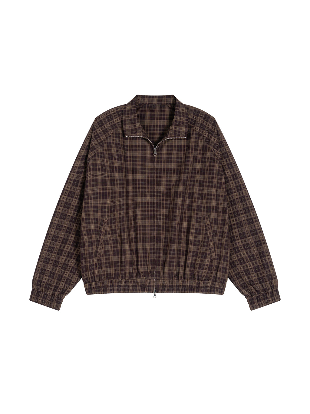 Maison Trixy Unisex Plaid Full-Zip Track Jacket