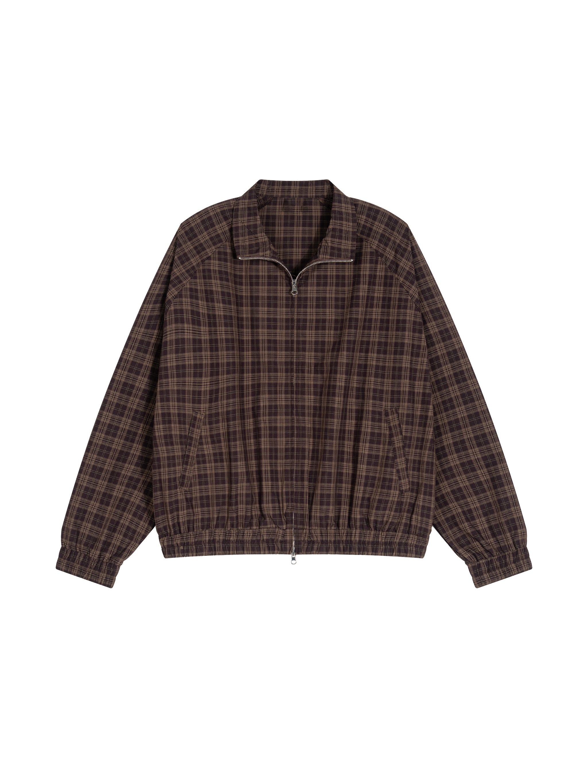 Maison Trixy Unisex Plaid Full-Zip Track Jacket