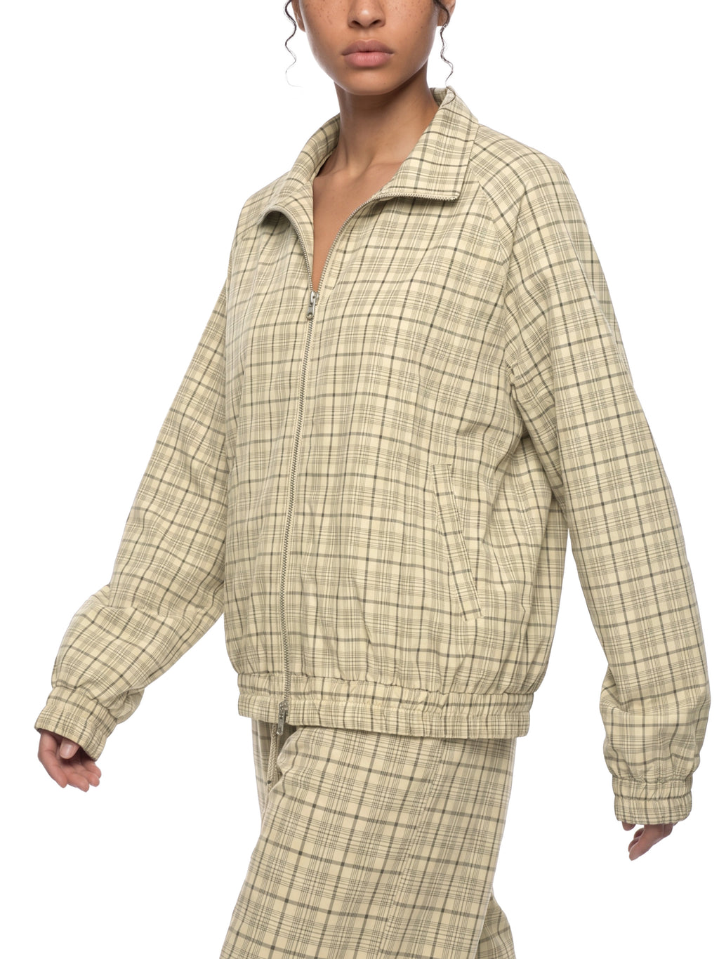 Maison Trixy Unisex Plaid Full-Zip Track Jacket