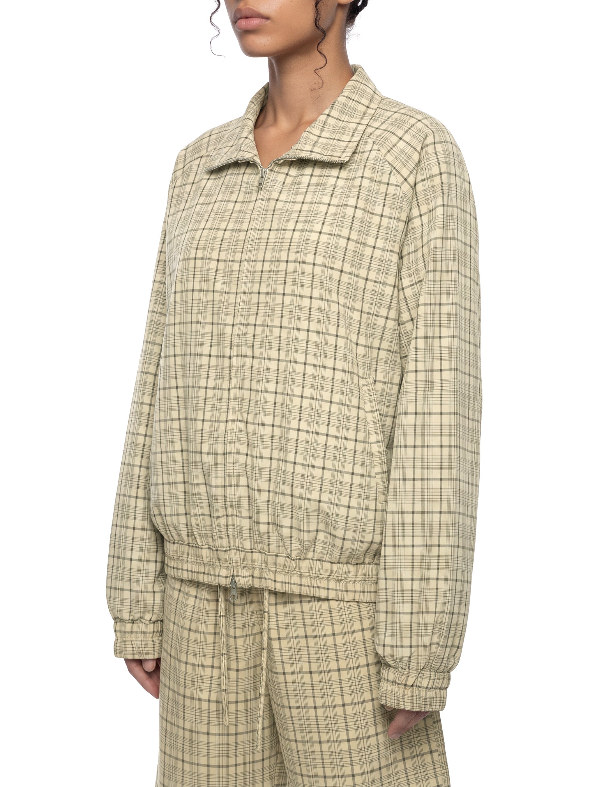 Maison Trixy Unisex Plaid Full-Zip Track Jacket