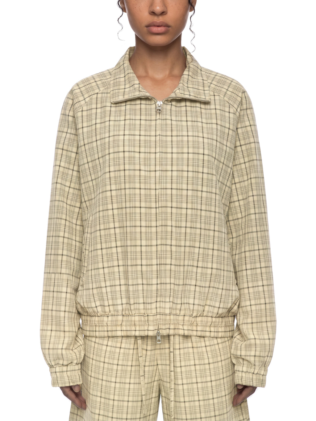 Maison Trixy Unisex Plaid Full-Zip Track Jacket