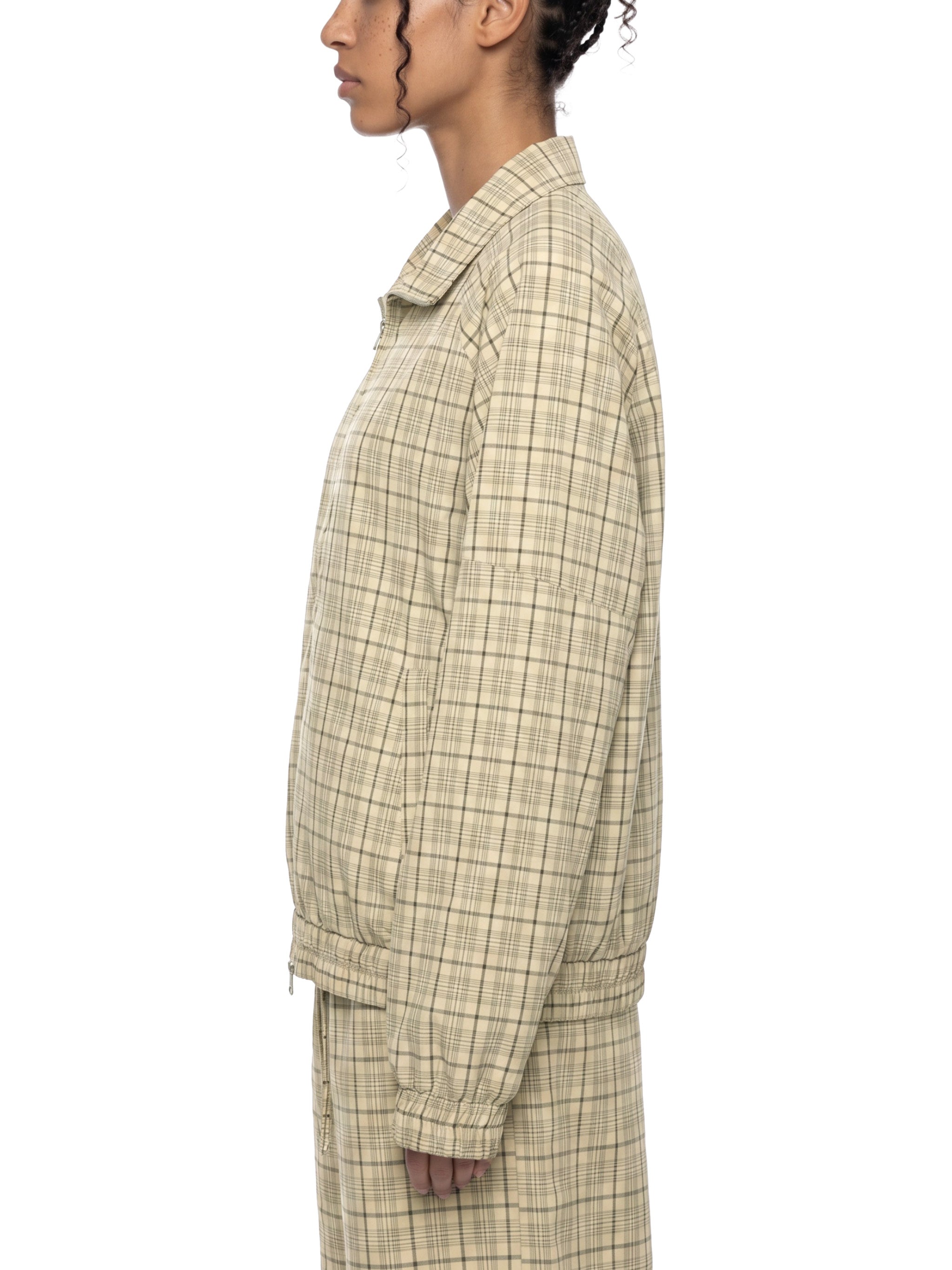 Maison Trixy Unisex Plaid Full-Zip Track Jacket
