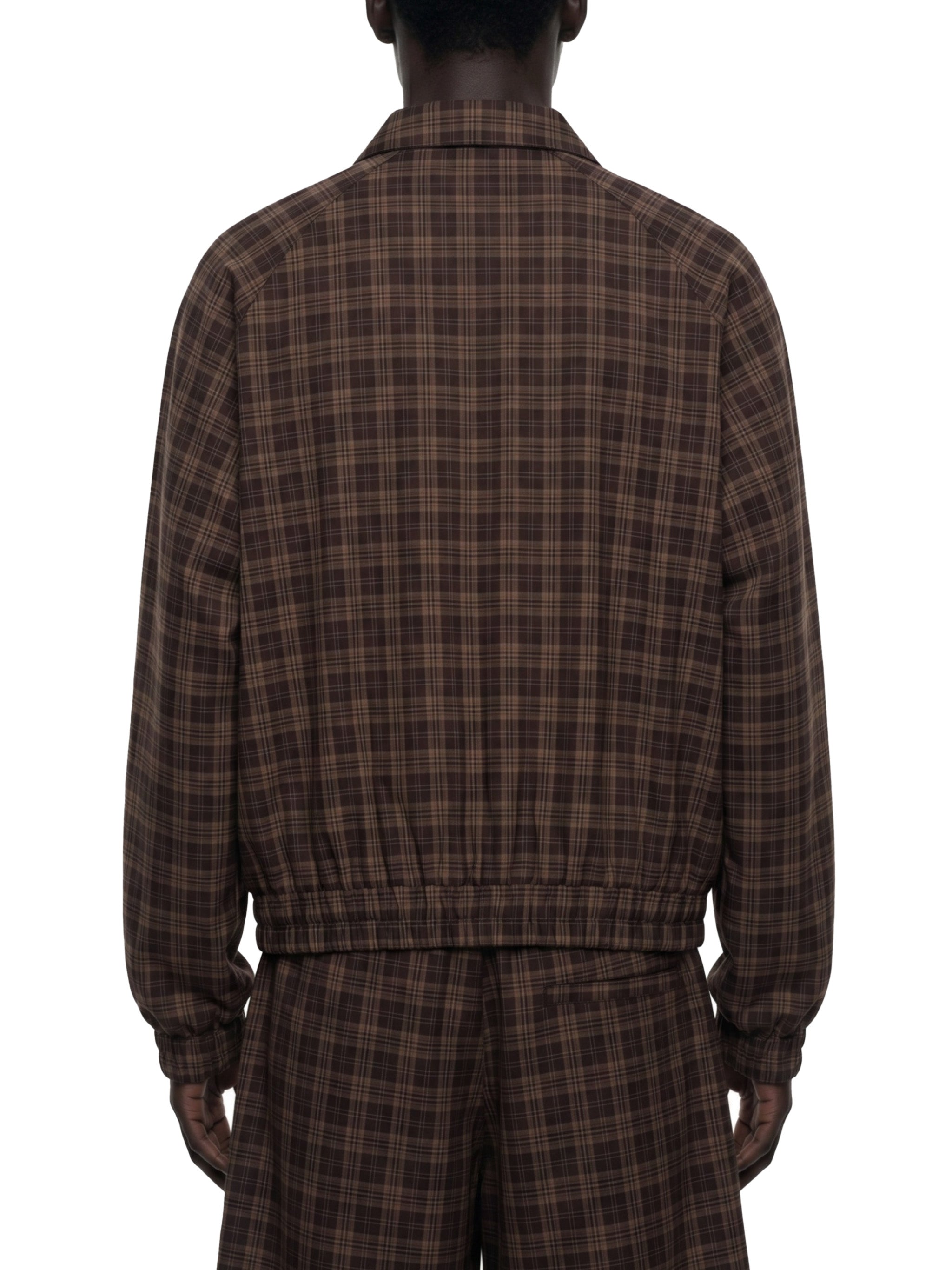 Maison Trixy Unisex Plaid Full-Zip Track Jacket