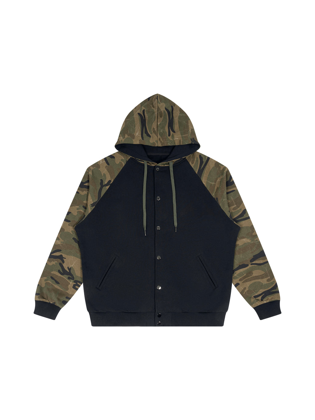 Trixy Corp New logo Camo-Splice Raglan Zip Hoodie