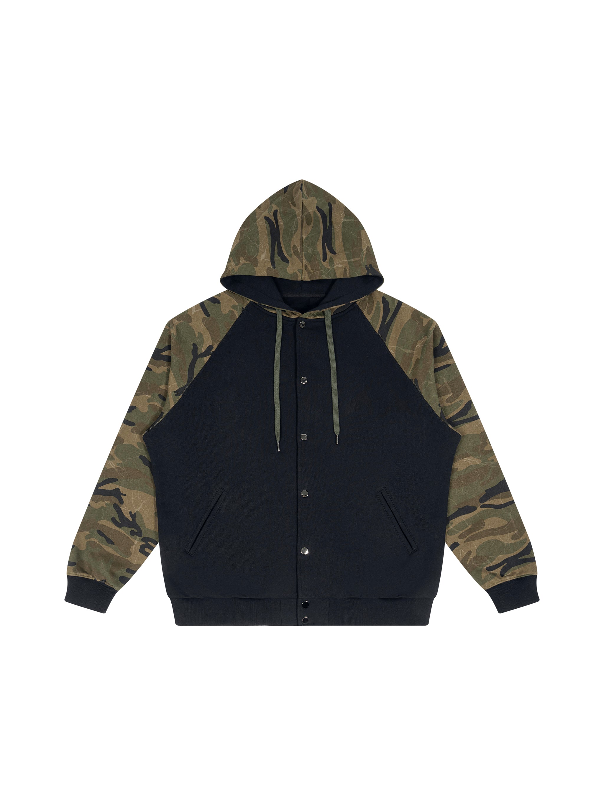 Trixy Corp New logo Camo-Splice Raglan Zip Hoodie