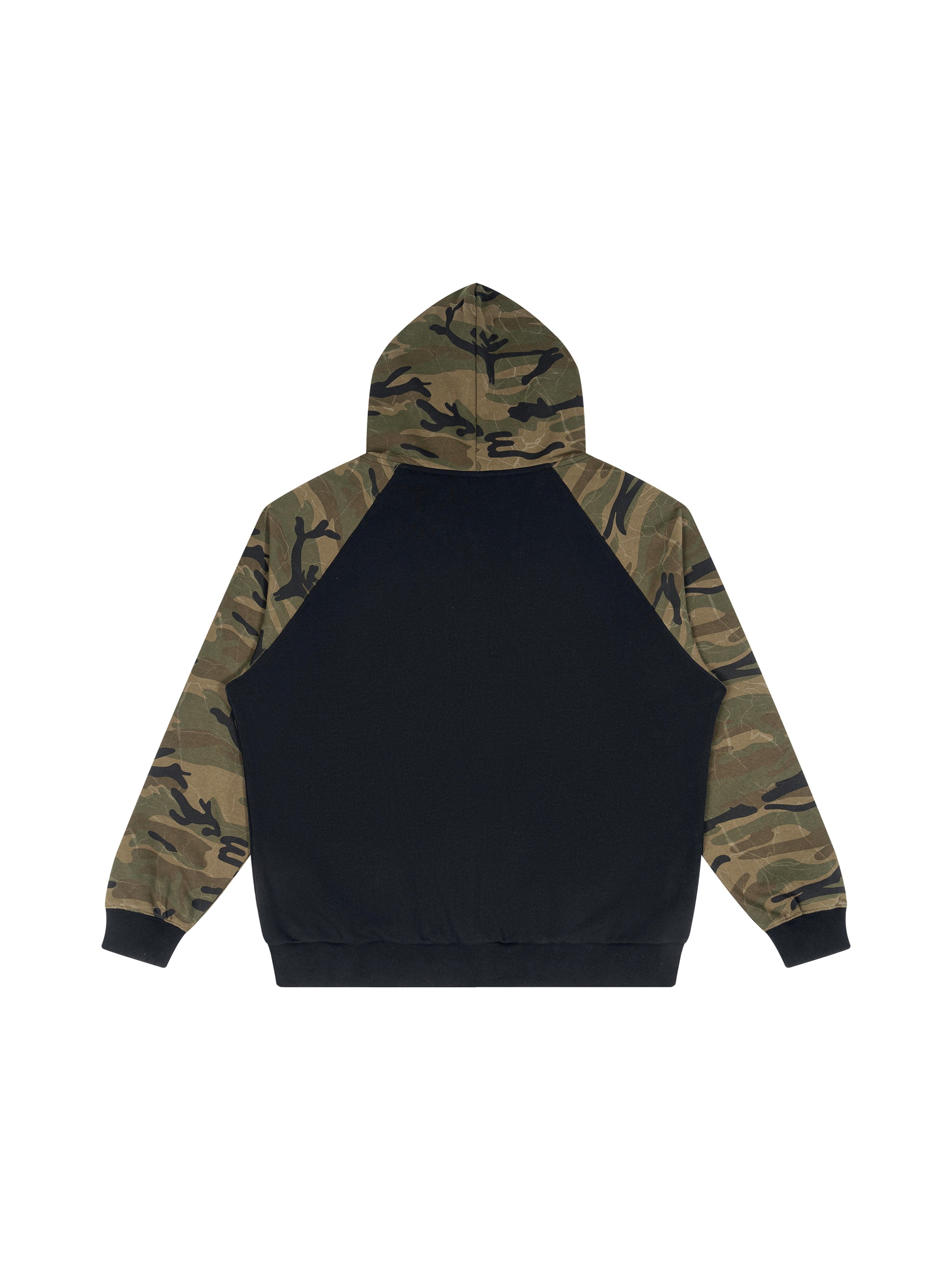 Trixy Corp New logo Camo-Splice Raglan Zip Hoodie