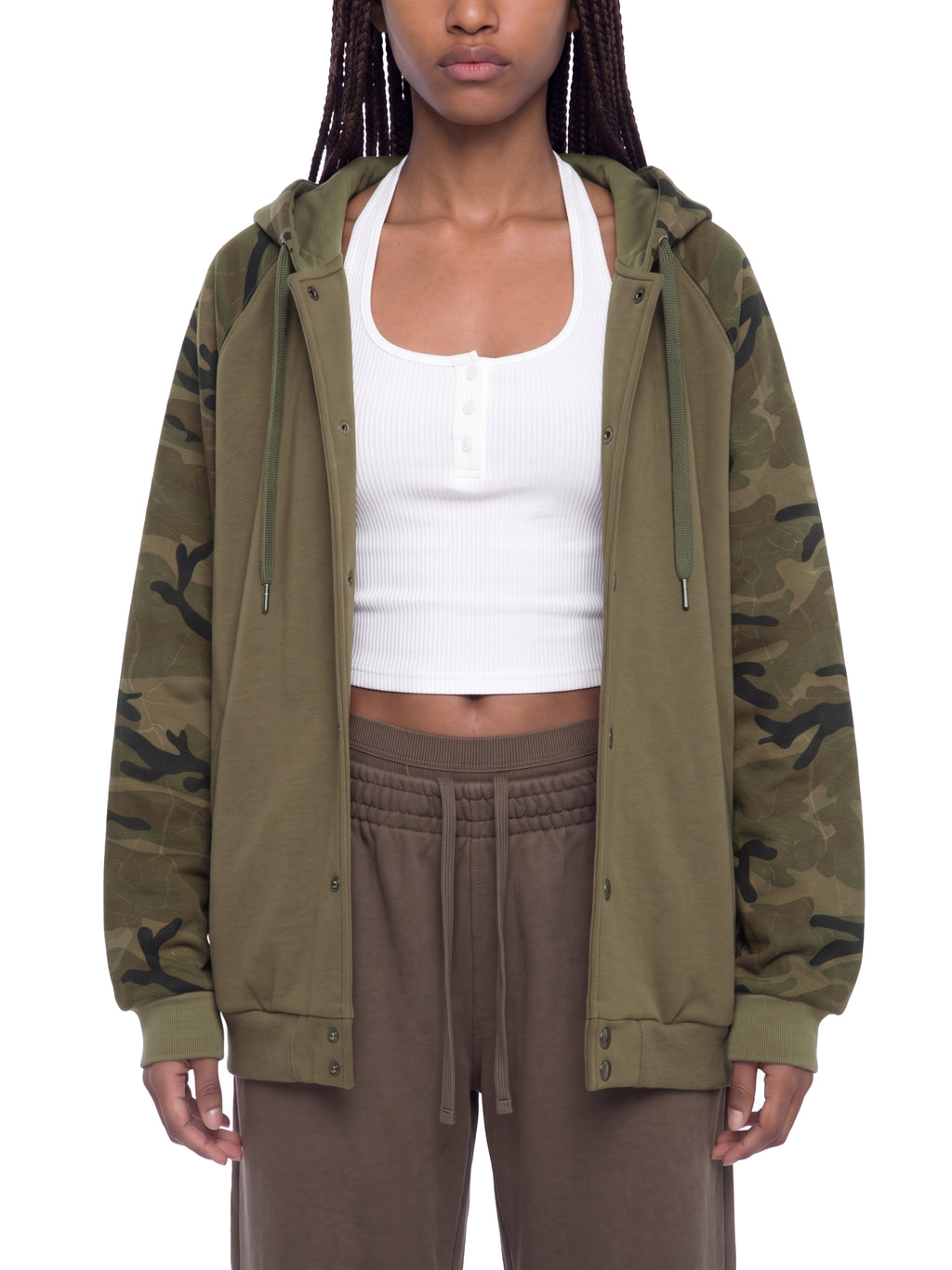 Trixy Corp New logo Camo-Splice Raglan Zip Hoodie