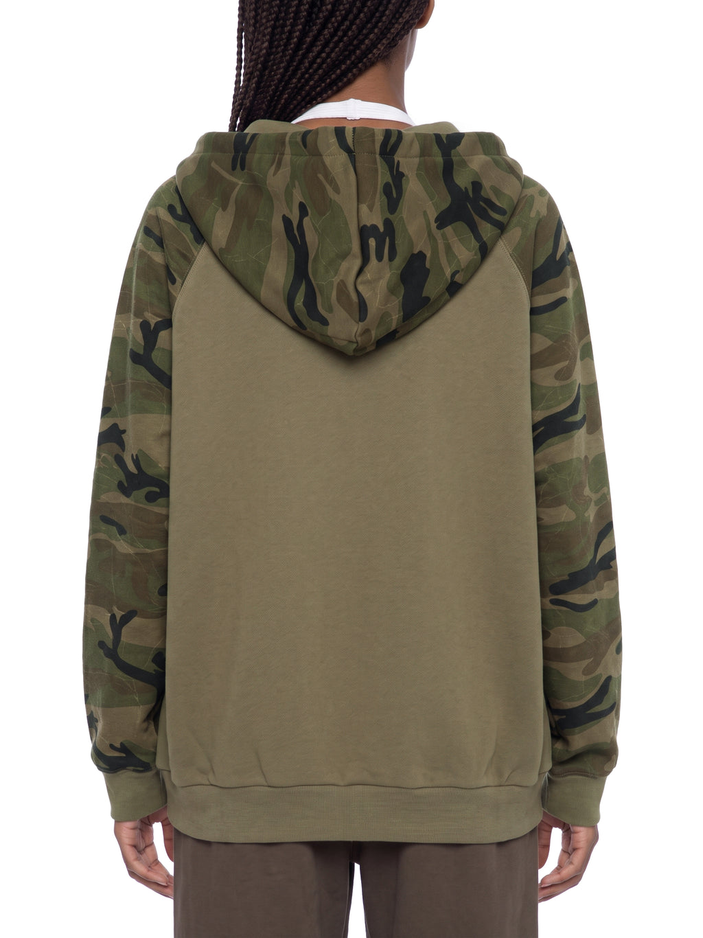 Trixy Corp New logo Camo-Splice Raglan Zip Hoodie