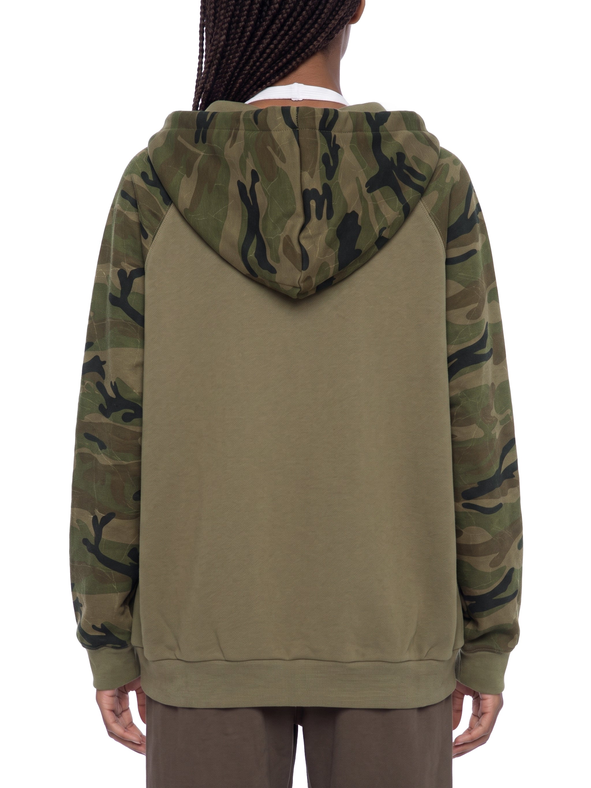 Trixy Corp New logo Camo-Splice Raglan Zip Hoodie