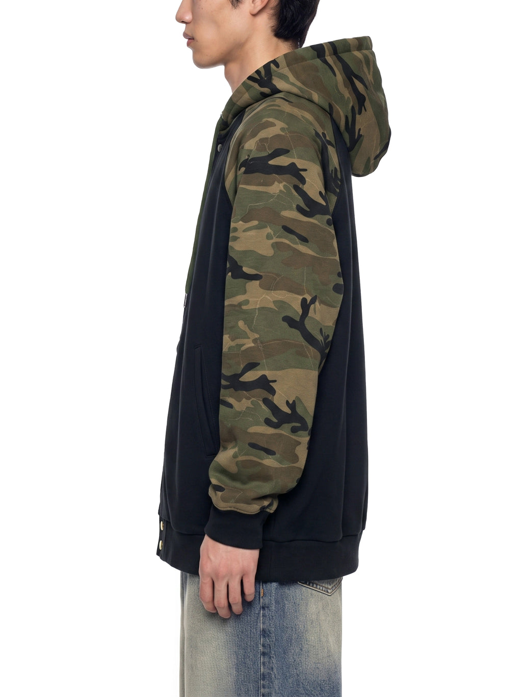 Trixy Corp New logo Camo-Splice Raglan Zip Hoodie