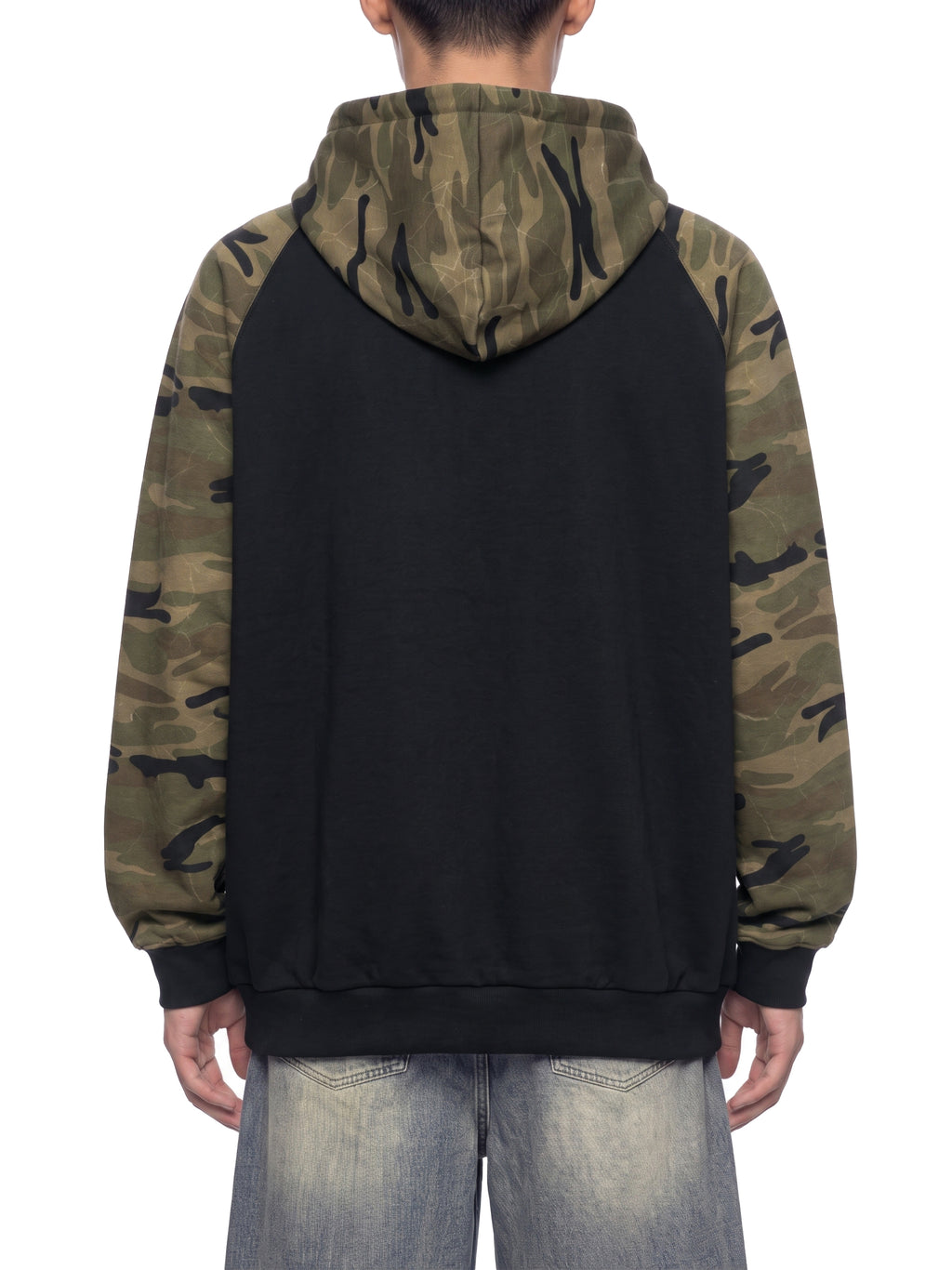 Trixy Corp New logo Camo-Splice Raglan Zip Hoodie