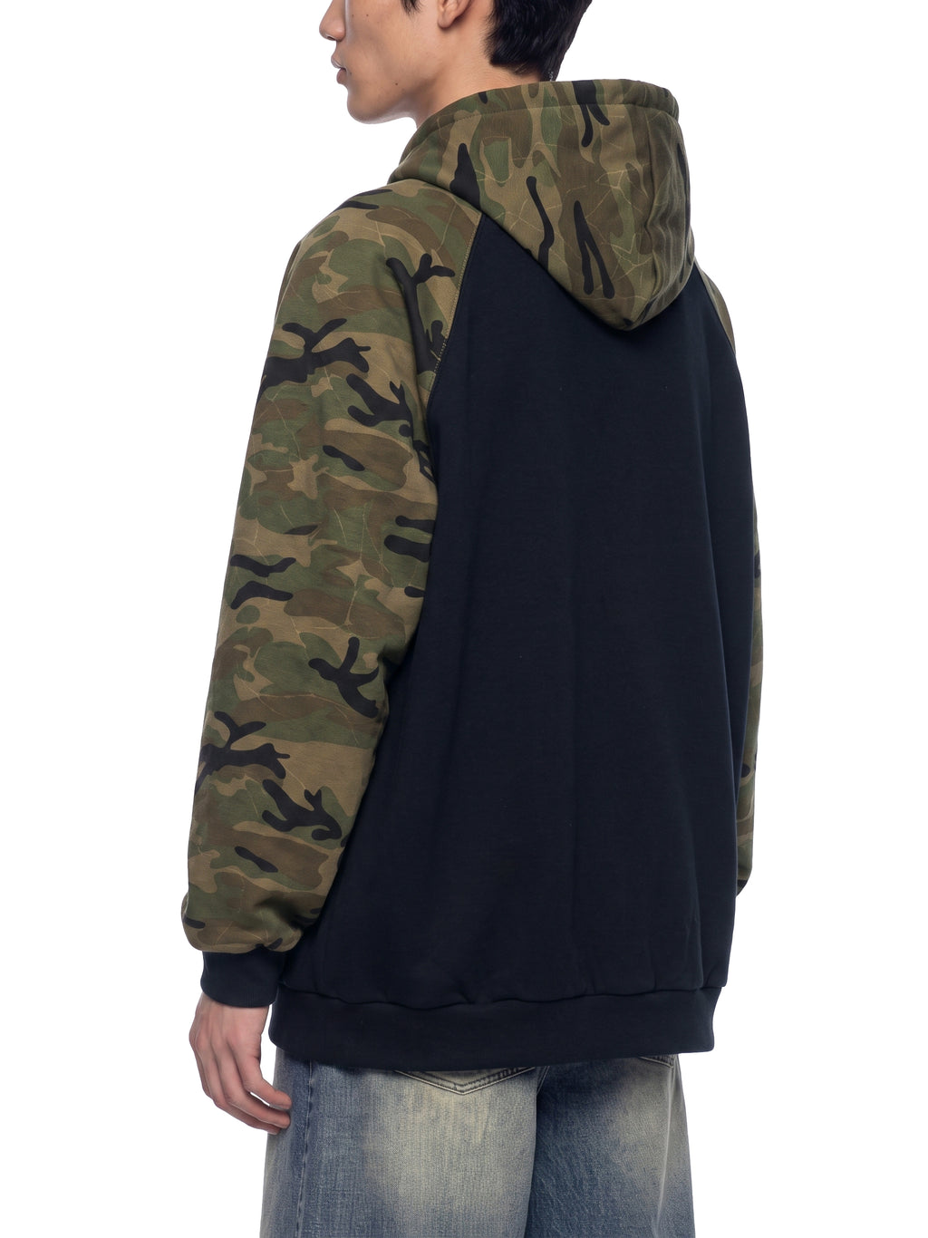 Trixy Corp New logo Camo-Splice Raglan Zip Hoodie