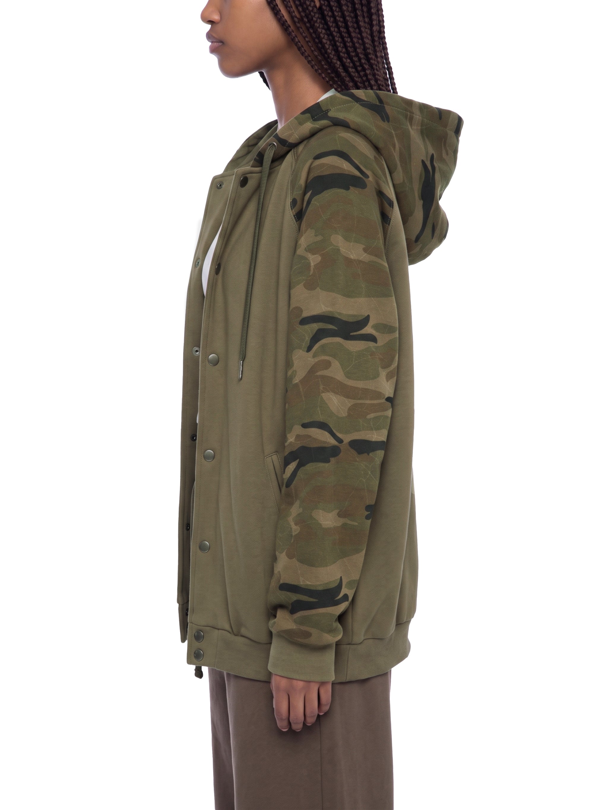 Trixy Corp New logo Camo-Splice Raglan Zip Hoodie